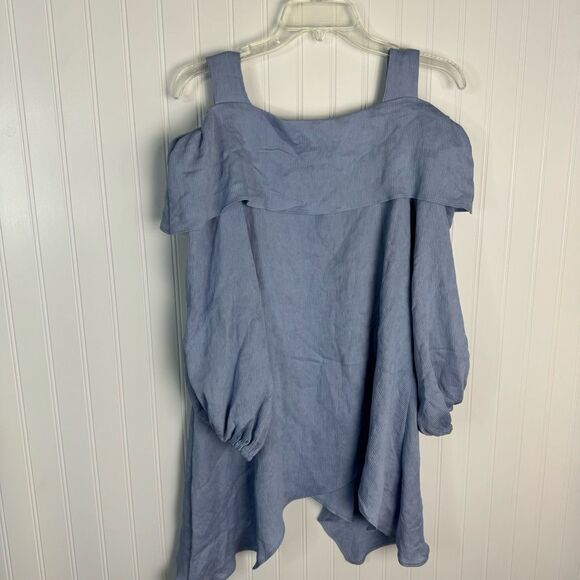IC By Connie k Top Medium Cold Shoulder Lagenlook Asymmetric Casual women Artsy - Picture 9 of 10